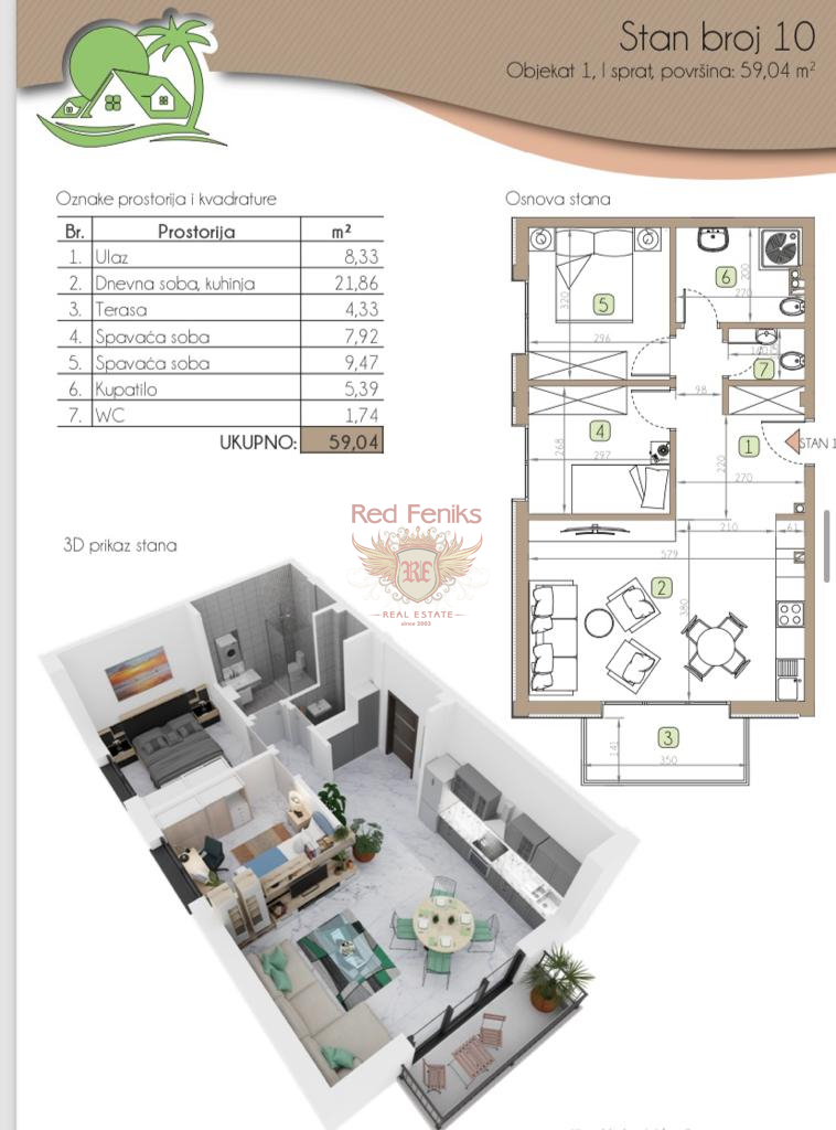 Appartamento a Kotor, Montenegro, 44 m² - foto 16