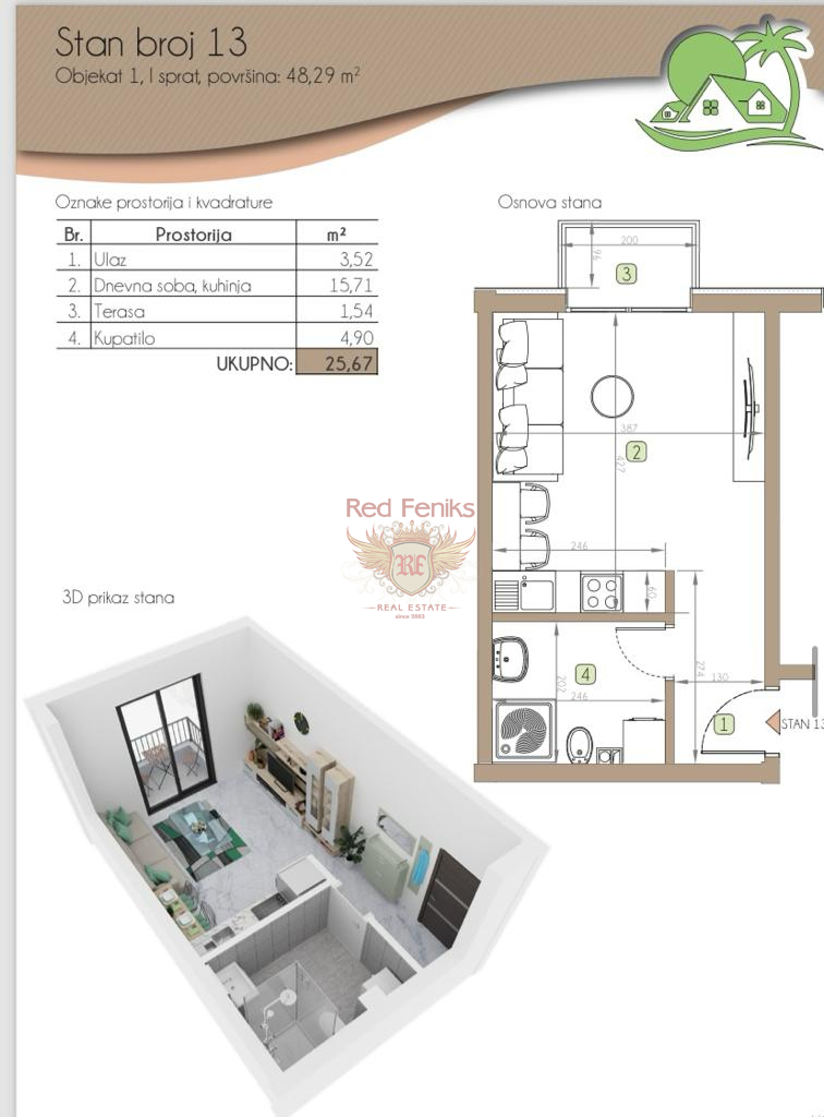 Appartamento a Kotor, Montenegro, 44 m² - foto 19