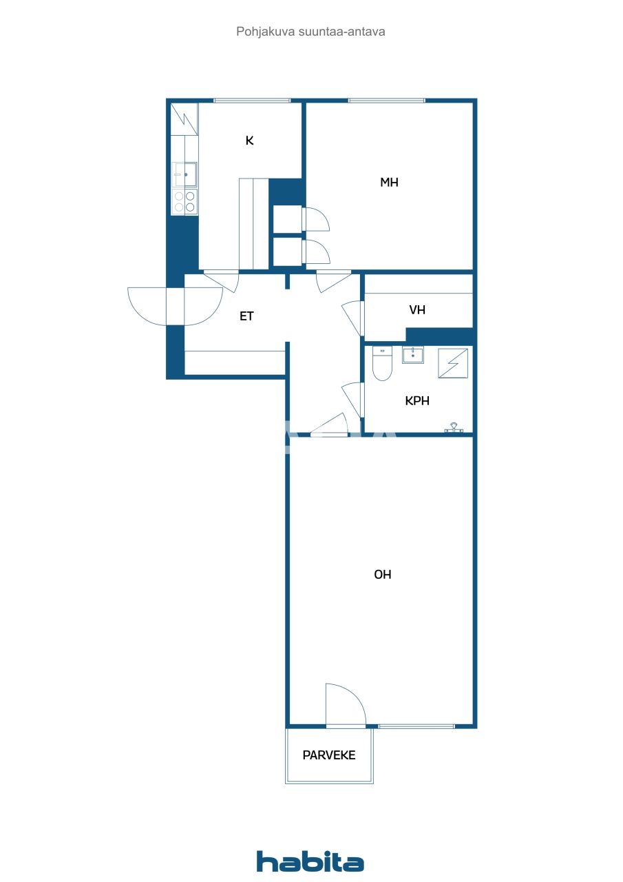 Apartamento en Helsinki, Finlandia, 55.6 m² - imagen 2