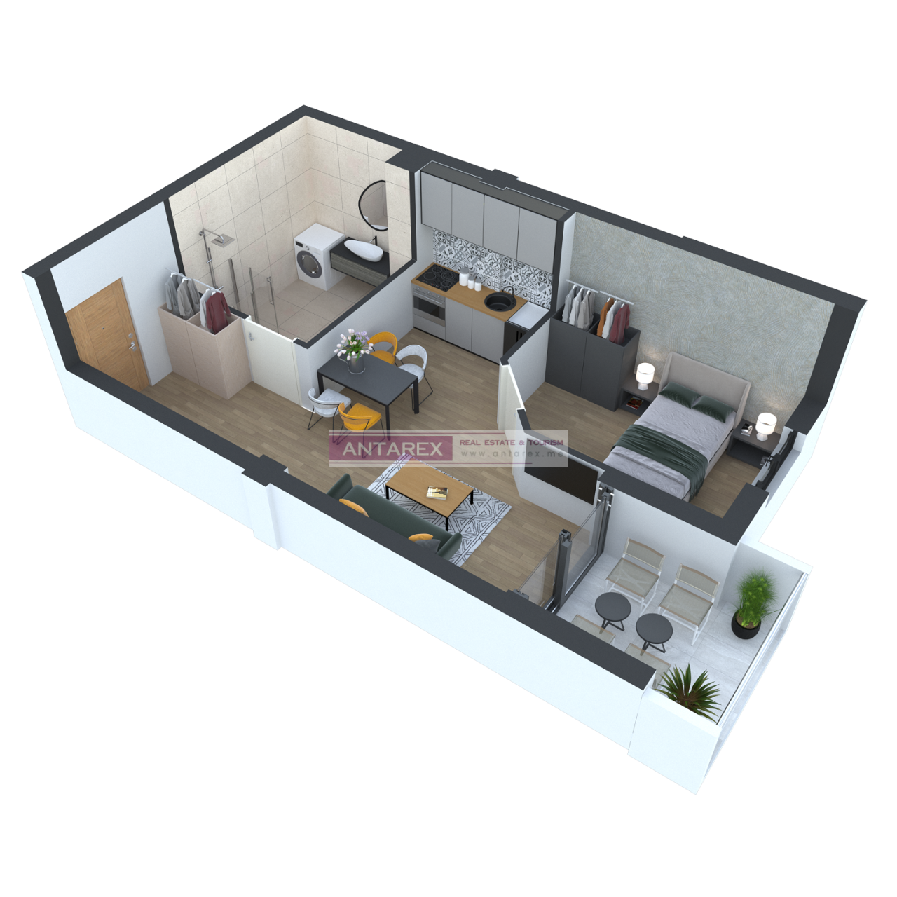 Apartment in Herceg-Novi, Montenegro, 45.5 m² - picture 4