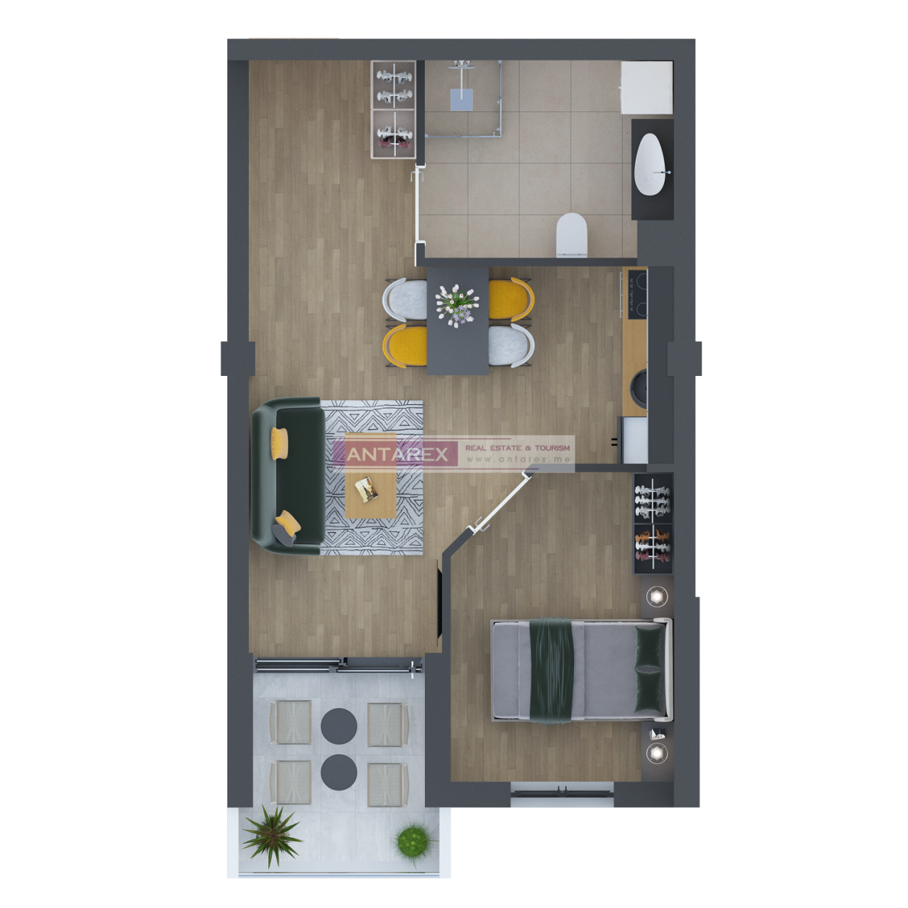 Apartment in Herceg-Novi, Montenegro, 45.5 m² - Foto 4