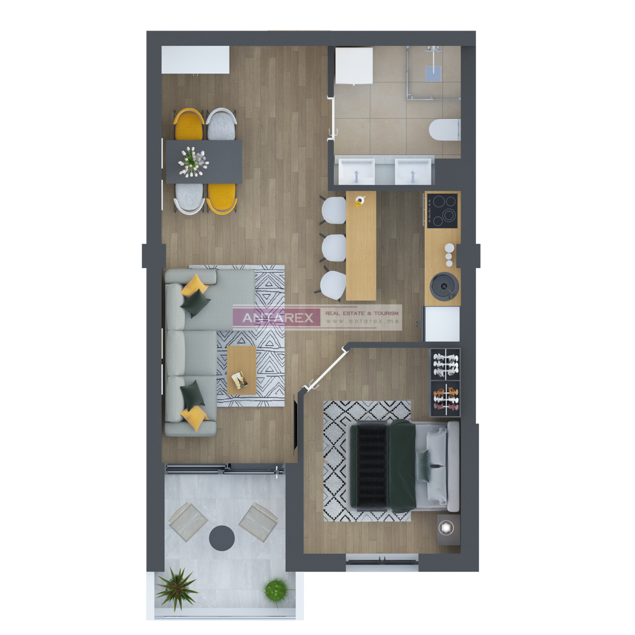 Apartment in Herceg-Novi, Montenegro, 45.5 m² - picture 5