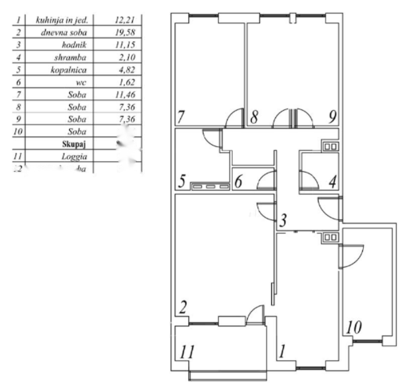 Wohnung in Ljubljana, Slowenien, 86 m² - Foto 1