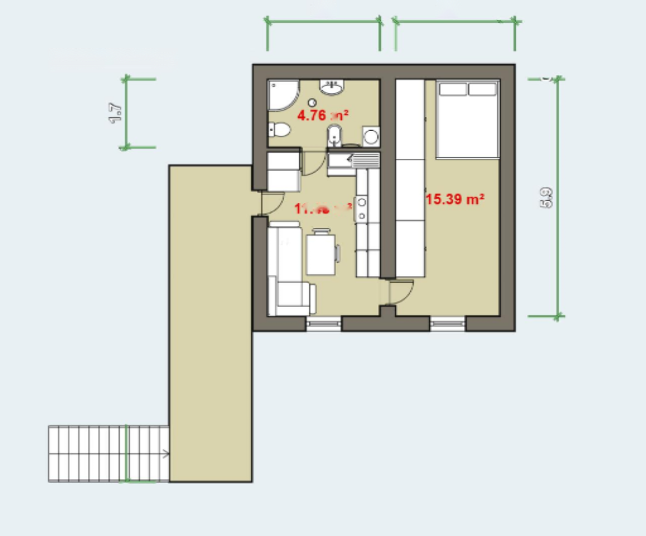 Piso en Liubliana, Eslovenia, 32 m² - imagen 8