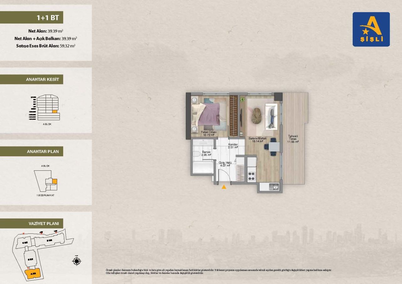 Appartement à Istanbul, Turquie, 50 m² - image 4