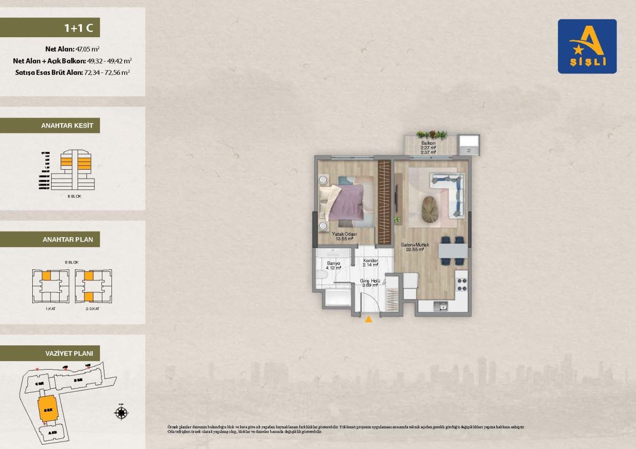 Appartement à Istanbul, Turquie, 50 m² - image 5