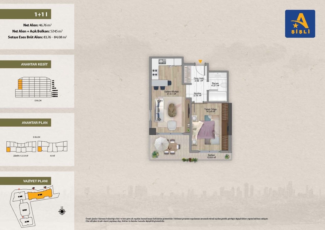 Appartement à Istanbul, Turquie, 50 m² - image 13