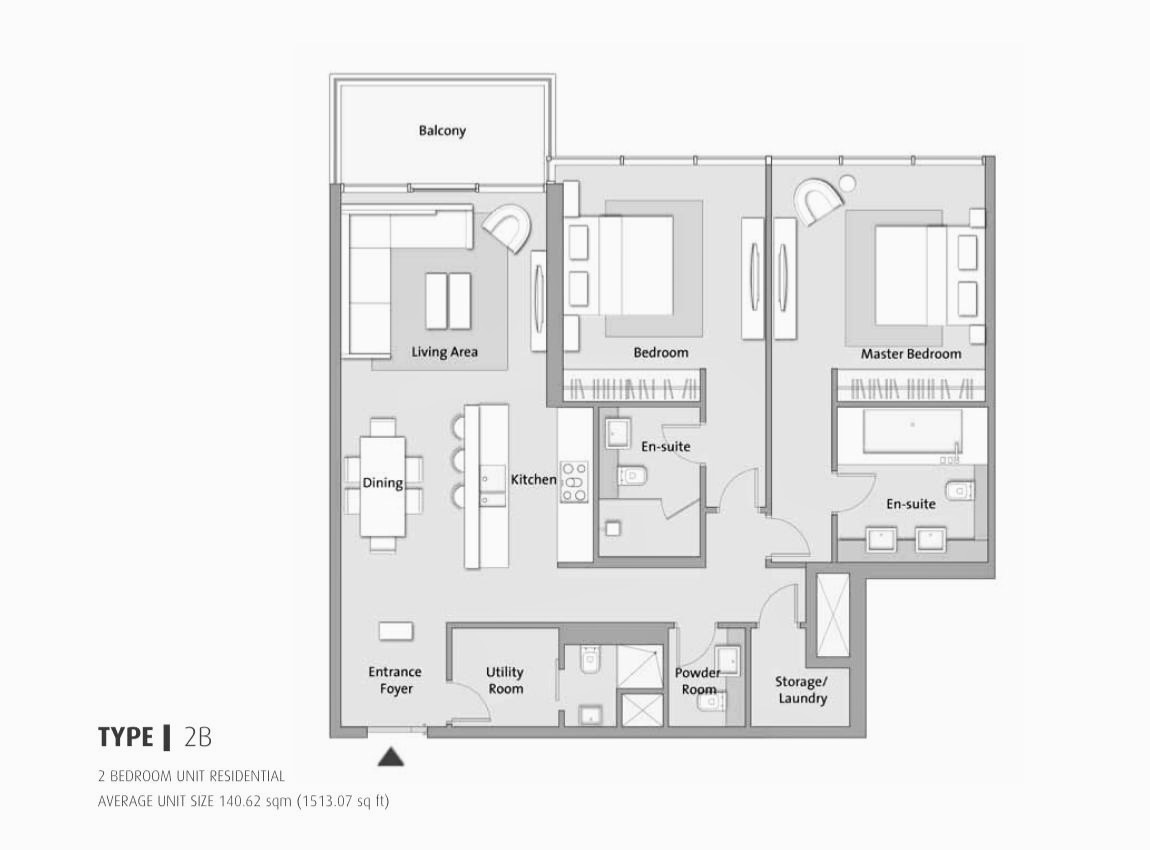 Piso en Dubái, EAU, 140 m² - imagen 3