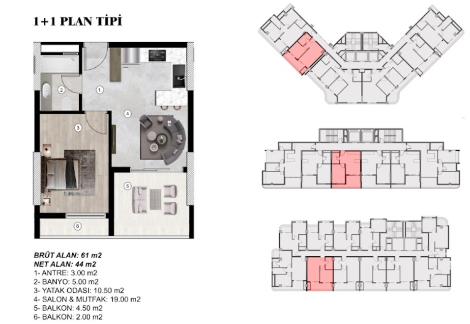 Appartamenti a Mersin, Turchia, 50 m² - foto 7