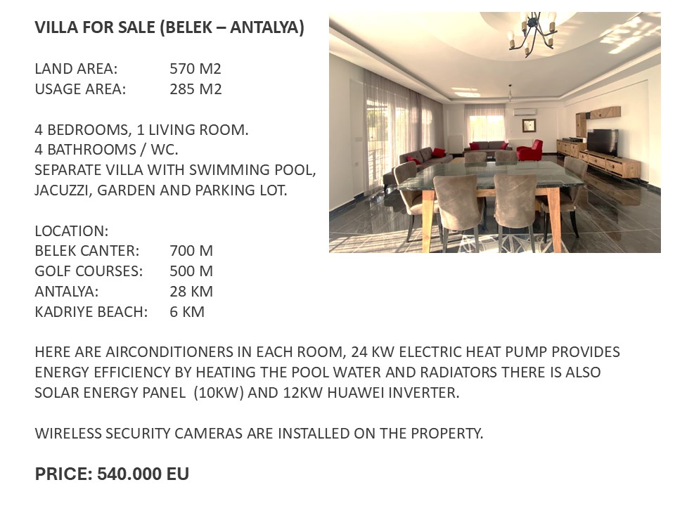 Villa in Belek, Turkey, 285 m² - picture 3