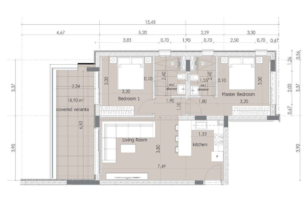 Apartment in Limassol, Zypern, 94 m² - Foto 11
