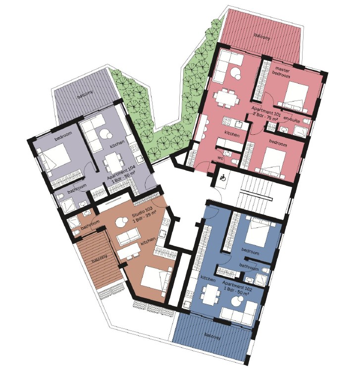 Studio à Limassol, Chypre, 48 m² - image 14