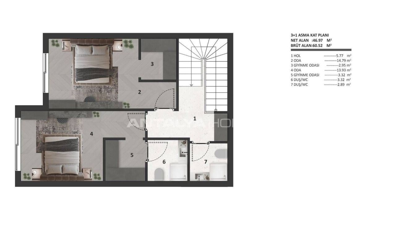 Appartement à Antalya, Turquie, 53 m² - image 8