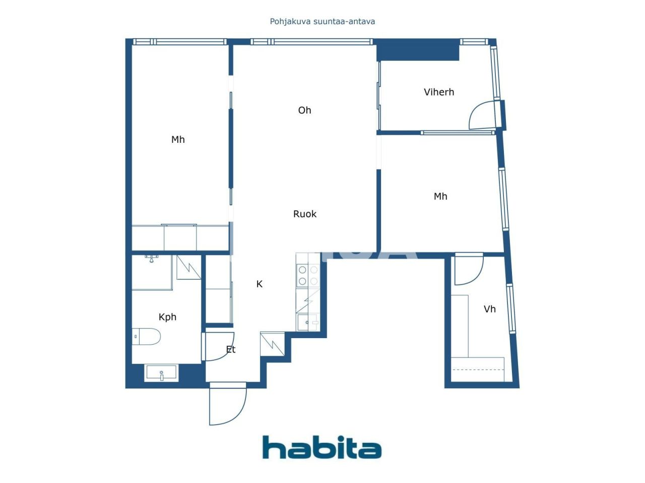 Appartement à Helsinki, Finlande, 62.5 m² - image 2
