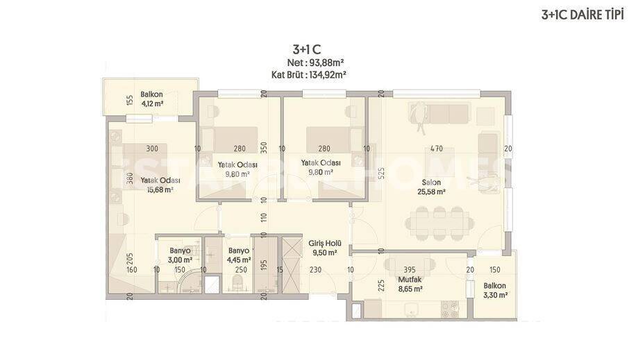 Apartment in Istanbul, Türkei, 90 m² - Foto 15