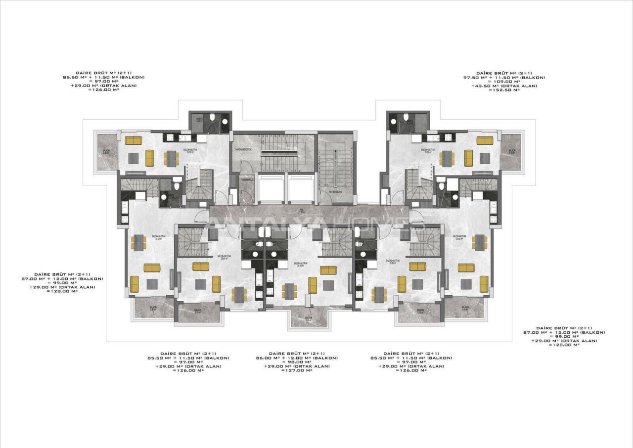 Apartamento en Alanya, Turquia, 62 m² - imagen 13