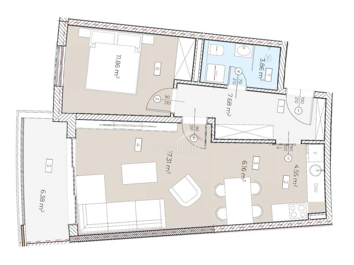 Appartement à Becici, Monténégro, 57 m² - image 12