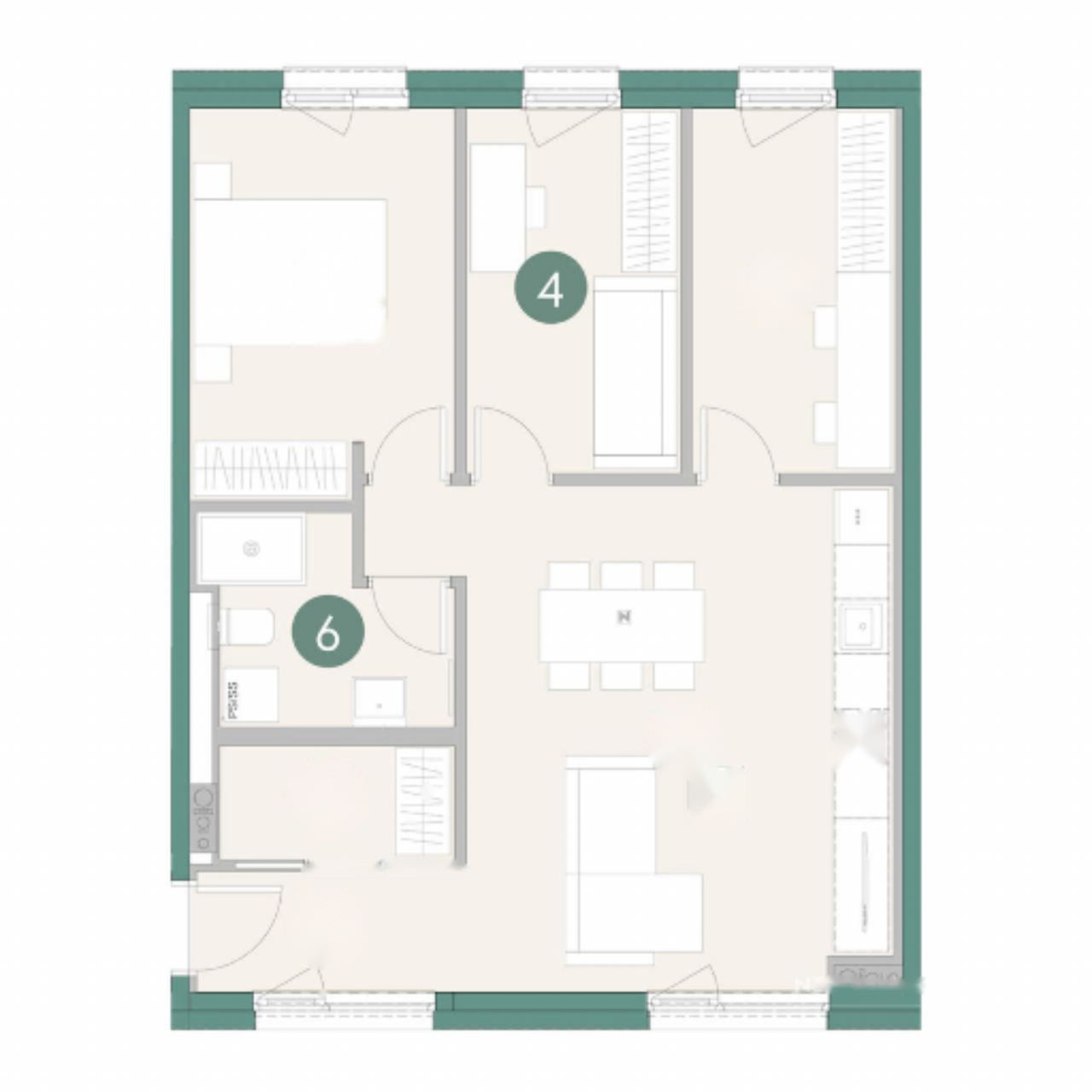 Flat in Ljubljana, Slovenia, 70 m² - picture 1