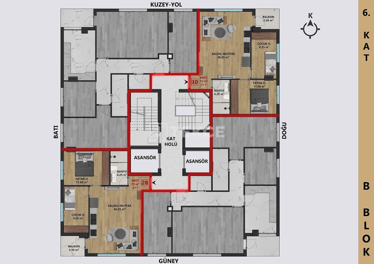 Penthouse in Antalya, Türkei, 200 m² - Foto 12