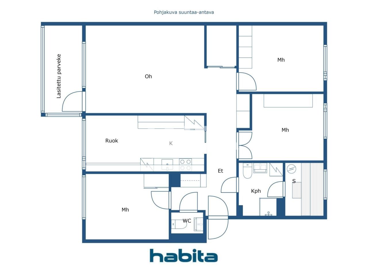 Apartamento en Helsinki, Finlandia, 96 m² - imagen 2