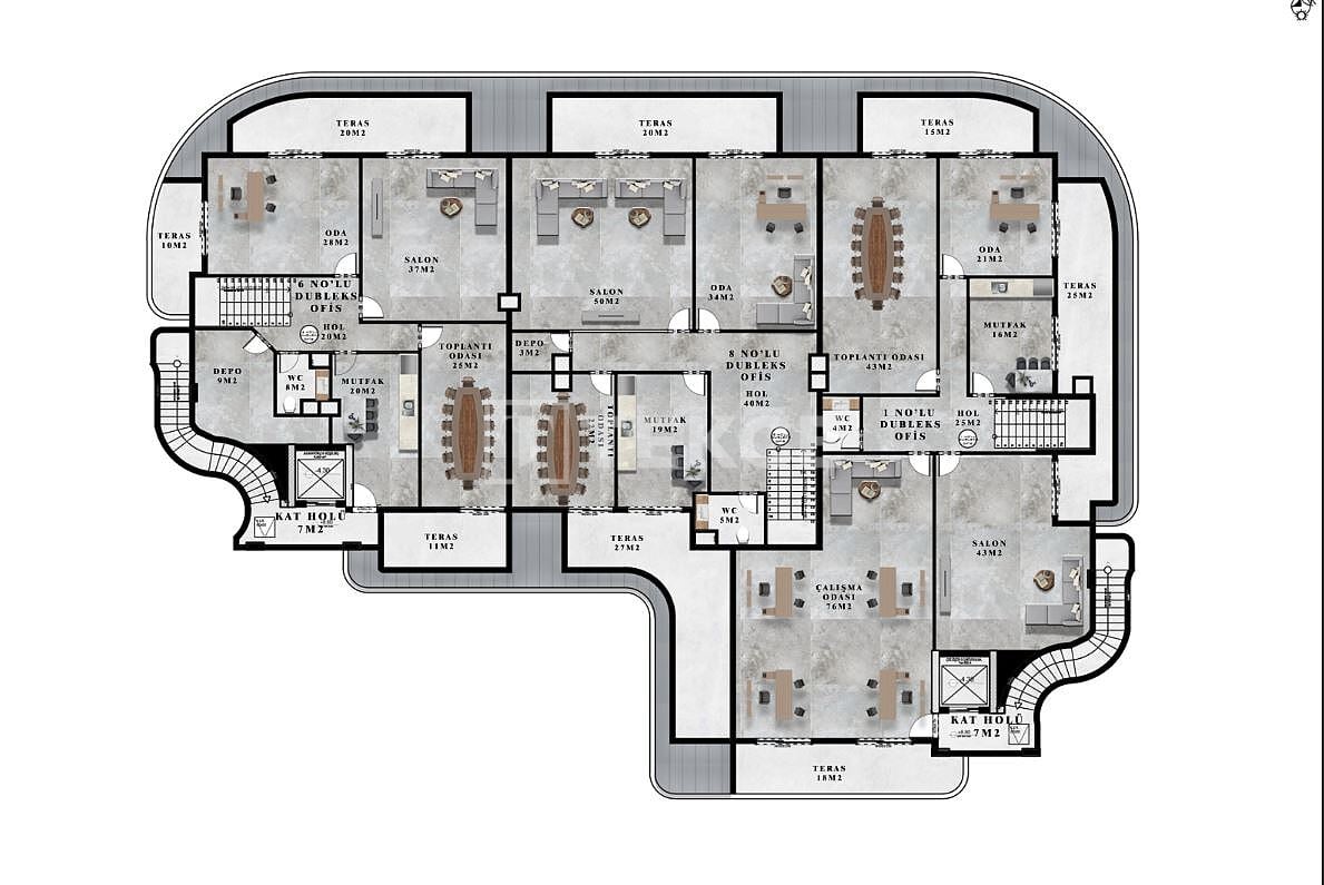 Bureau à Alanya, Turquie, 123 m² - image 10