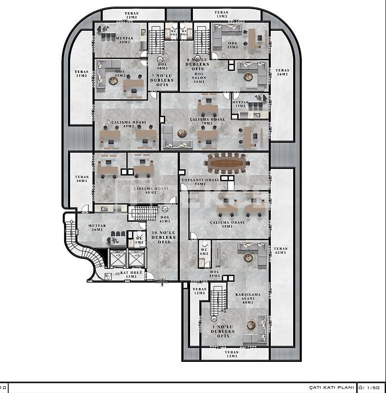 Oficina en Alanya, Turquia, 102 m² - imagen 15