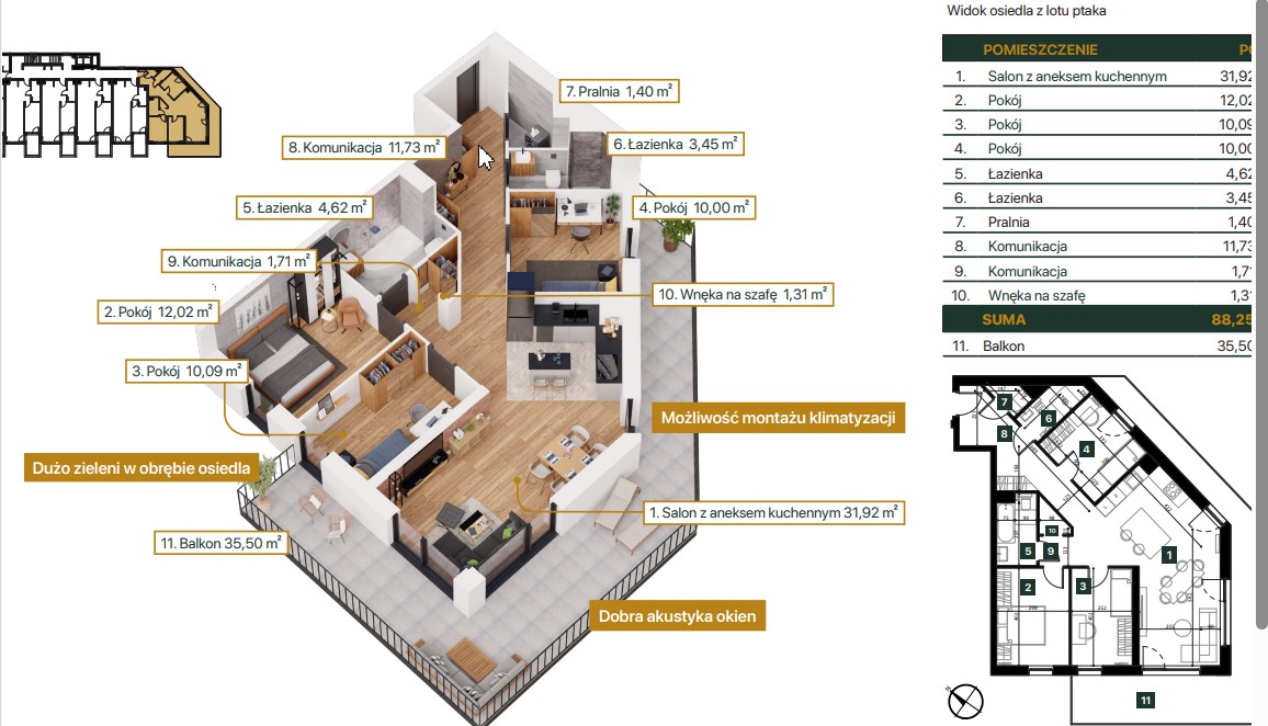 Piso en Varsovia, Polonia, 46.03 m² - imagen 7