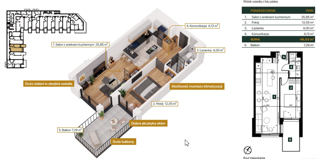 Piso en Varsovia, Polonia, 46.03 m² - imagen 8