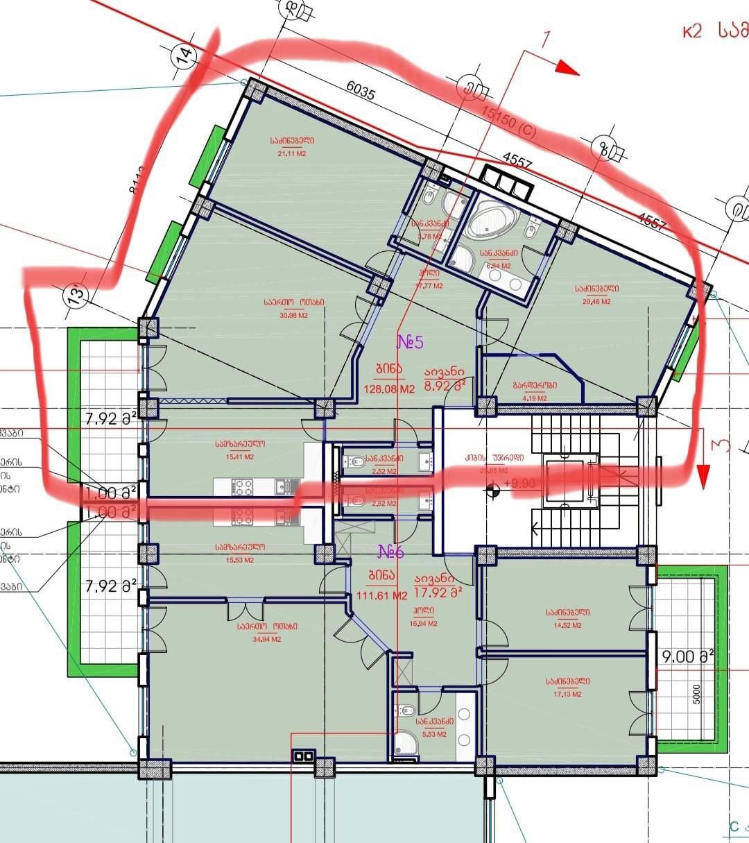 Appartement à Tbilissi, Géorgie, 137 m² - image 3