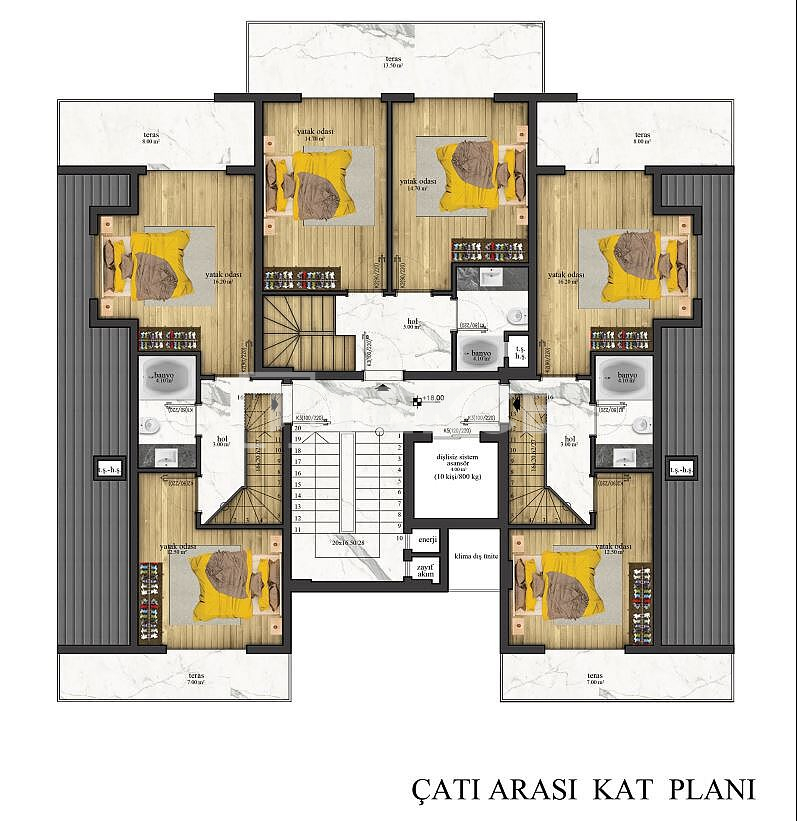 Appartamenti a Alanya, Turchia, 52 m² - foto 14