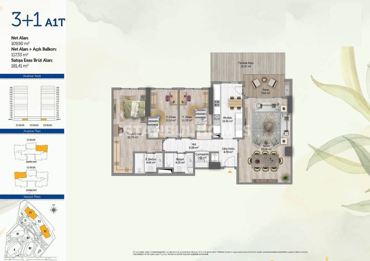 Apartment in Istanbul, Turkey, 133 m² - picture 17