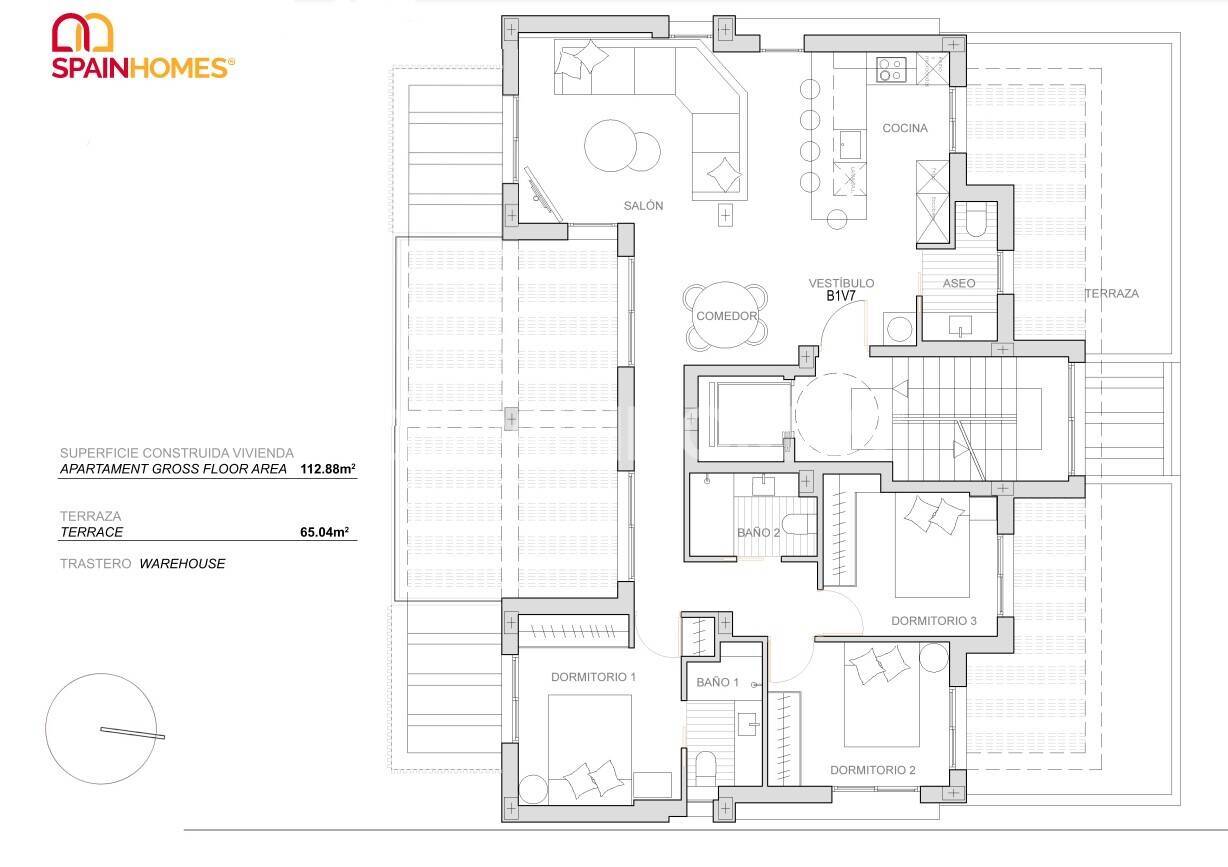 Penthouse à Torre-Pacheco, Espagne, 112 m² - image 19
