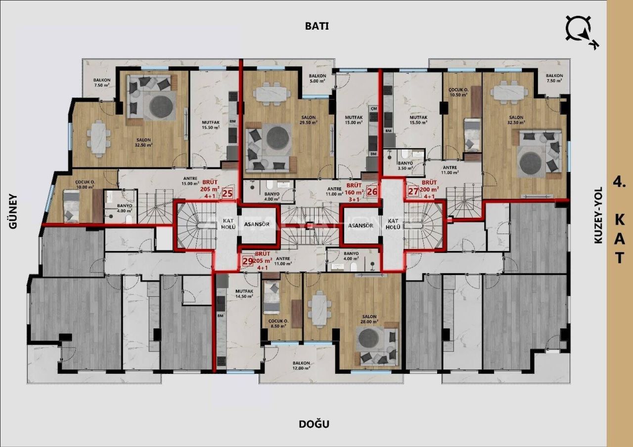 Apartamento en Antalya, Turquia, 92 m² - imagen 4