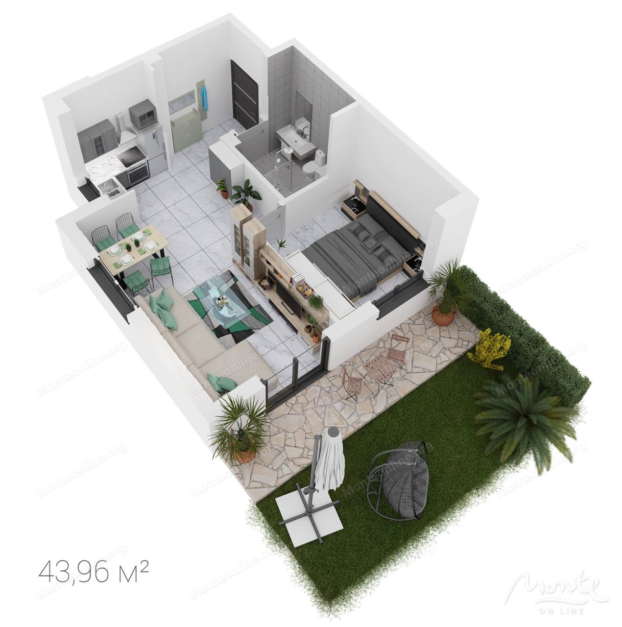 Appartement à Dobrota, Monténégro, 43.96 m² - image 10