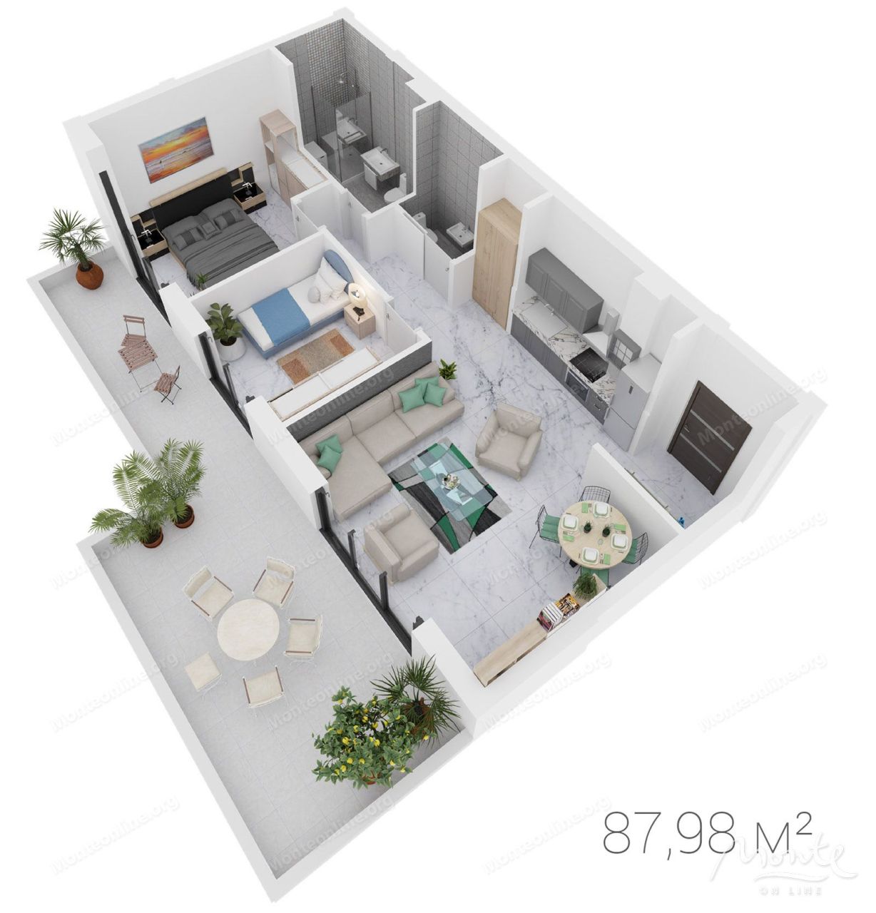 Appartement à Dobrota, Monténégro, 43.96 m² - image 12