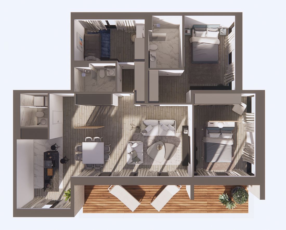 Apartment in Budva, Montenegro, 124.19 m² - picture 14