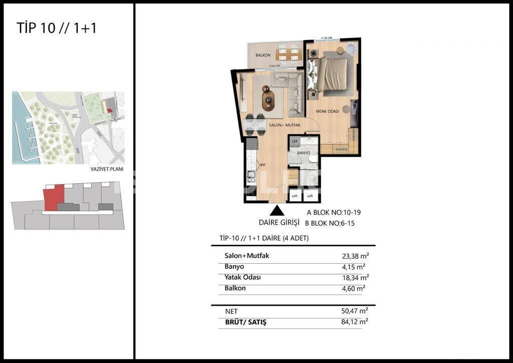 Apartamento en Estambul, Turquia, 58 m² - imagen 14