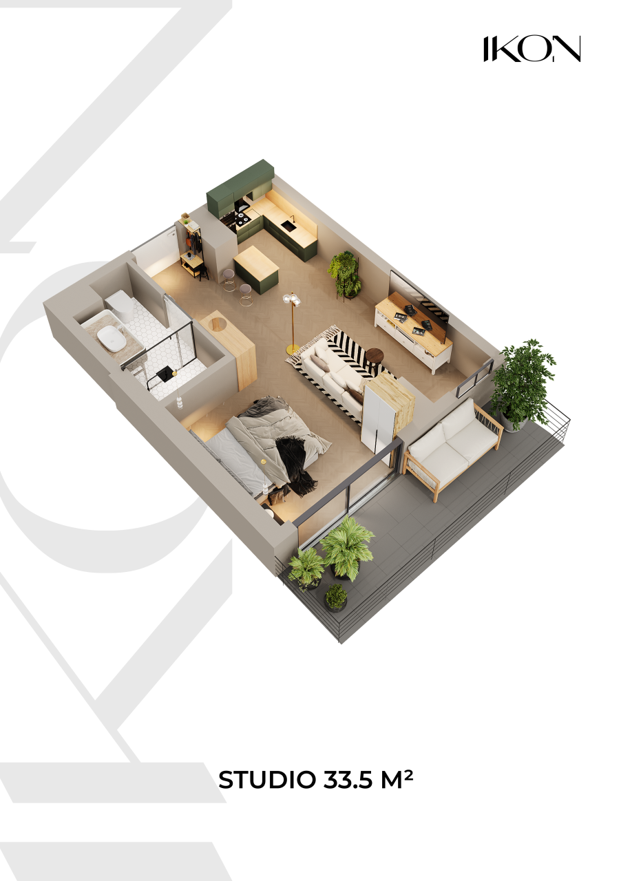 Flat in Batumi, Georgia, 33.5 m² - picture 3