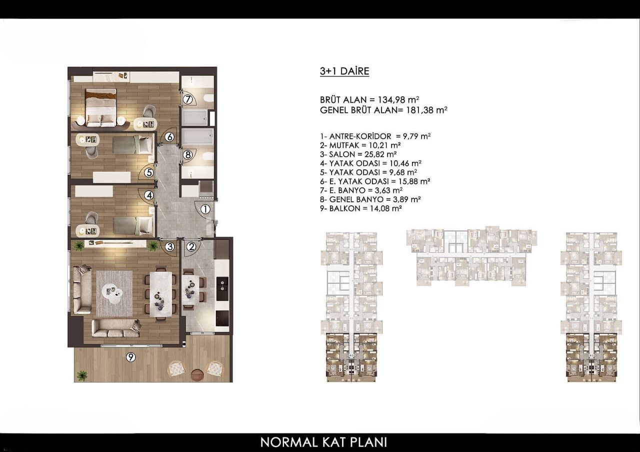 Apartment in Başakşehir, Türkei, 140 m² - Foto 16