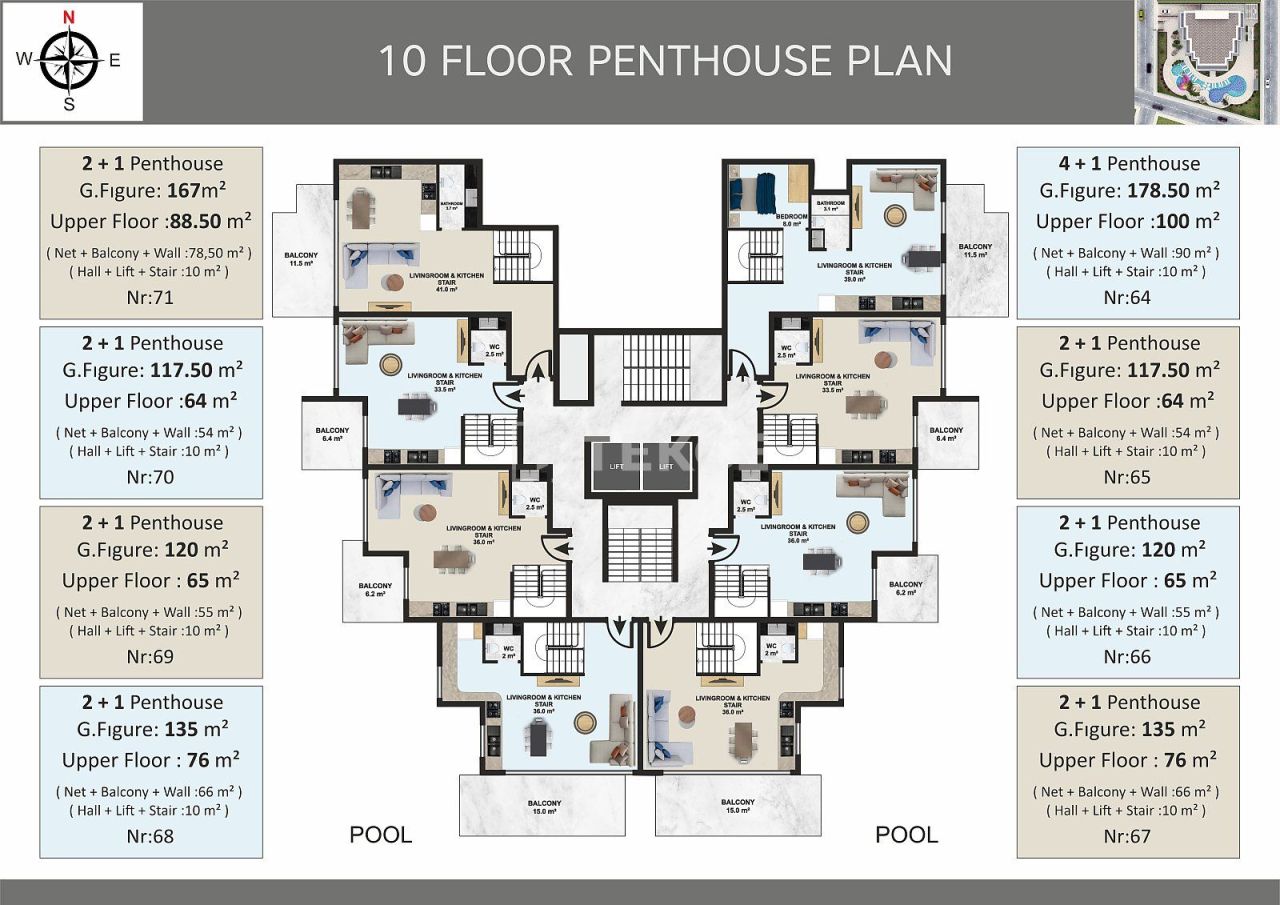 Penthouse in Alanya, Turkey, 120 m² - picture 19