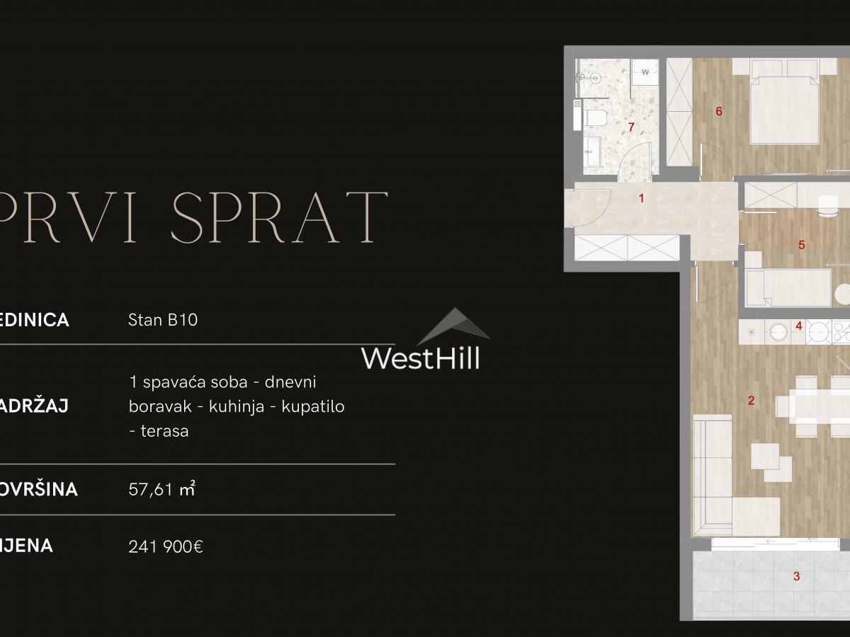 Apartment in Kotor, Montenegro, 46 m² - picture 11