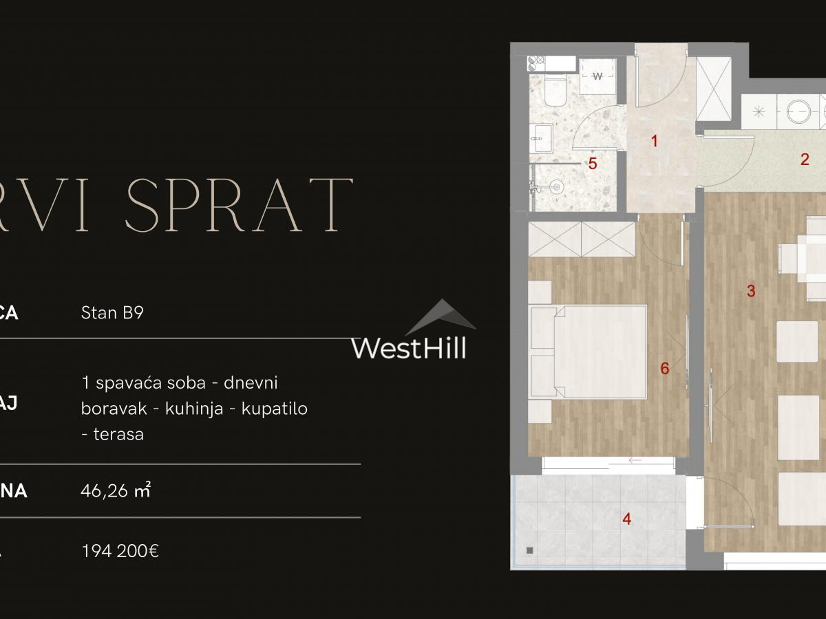 Apartment in Kotor, Montenegro, 46 m² - picture 12