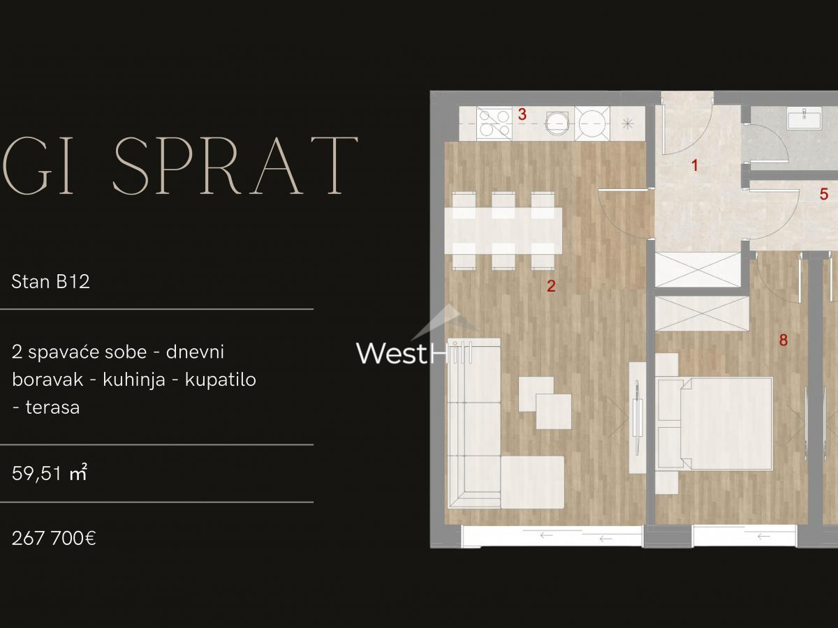 Apartment in Kotor, Montenegro, 46 m² - picture 14