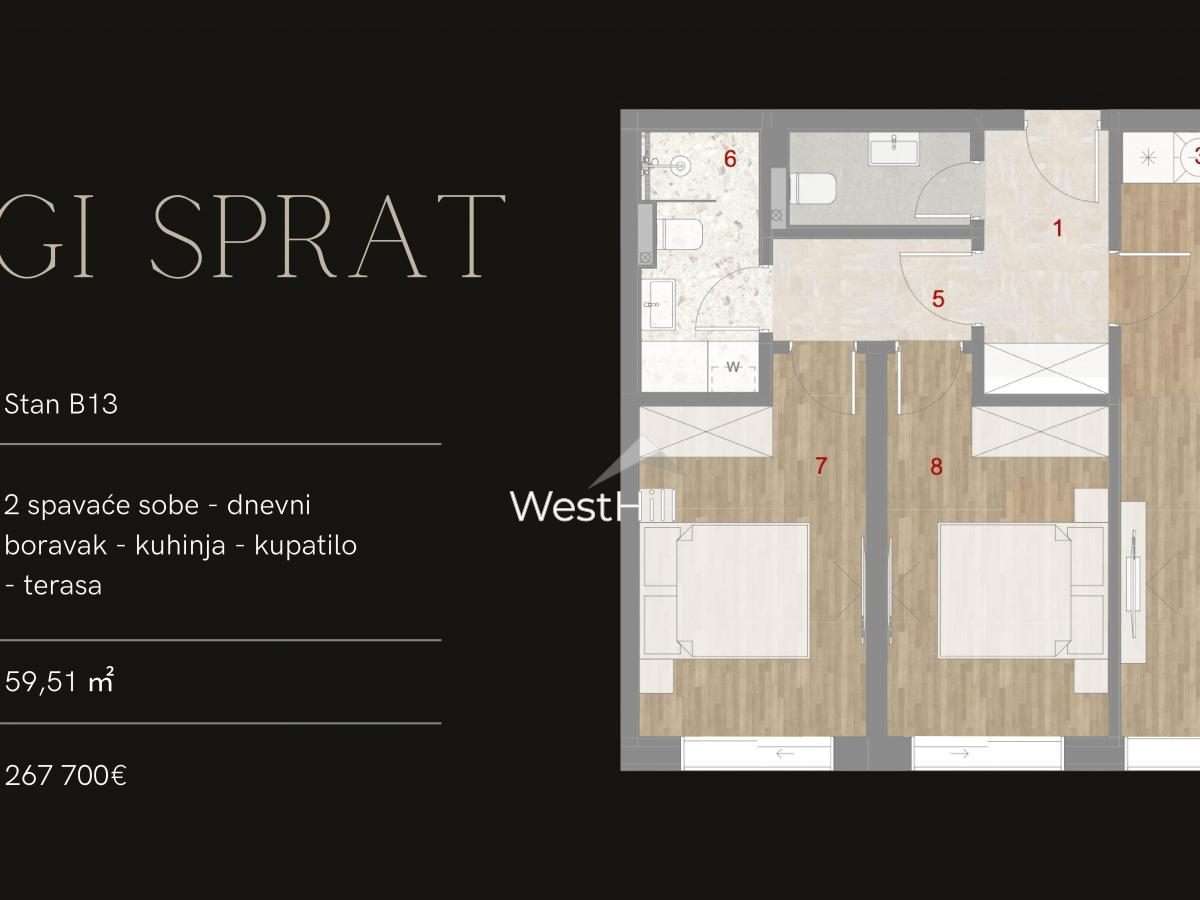 Apartment in Kotor, Montenegro, 46 m² - picture 15