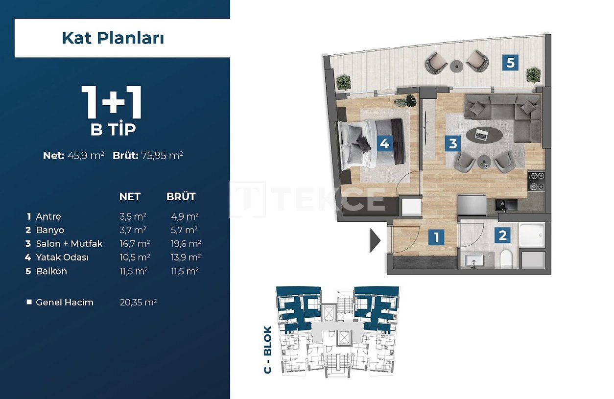 Apartment Çiğli, Turkey, 64 m² - picture 13