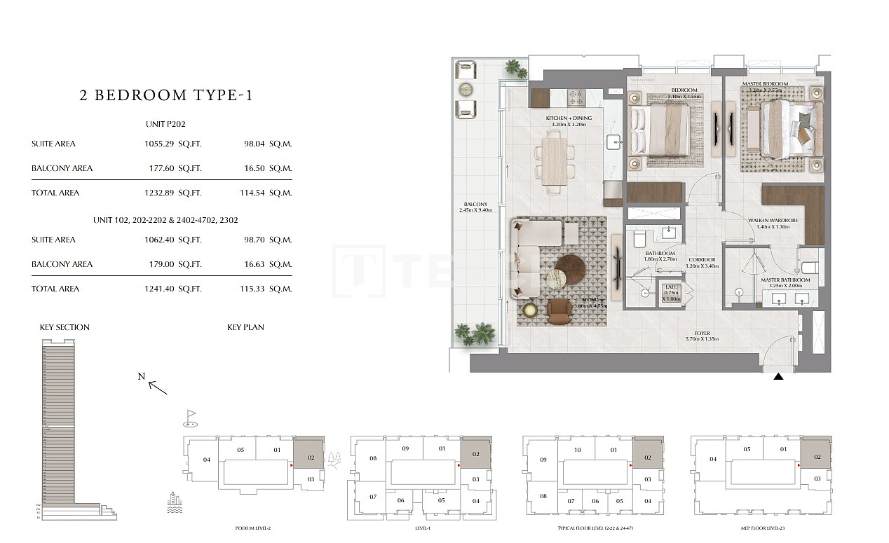 Apartamento en Dubái, EAU, 105 m² - imagen 15