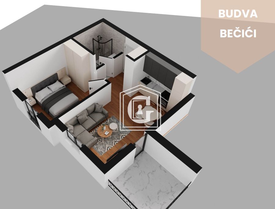 Appartamenti a Becici, Montenegro, 34 m² - foto 1