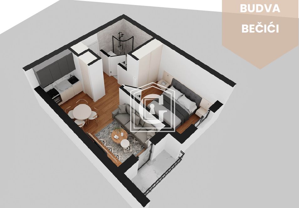 Appartamenti a Becici, Montenegro, 34 m² - foto 3