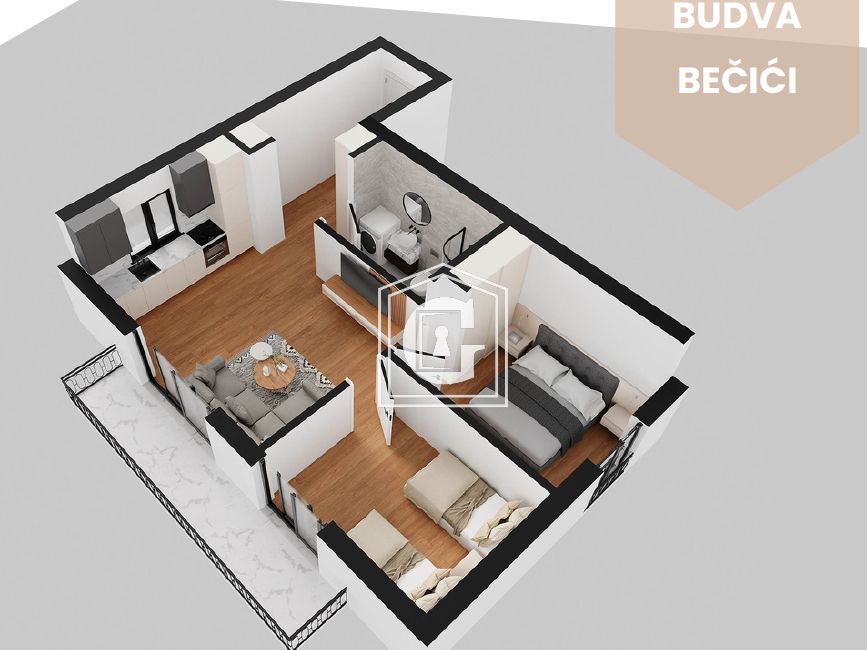 Appartamenti a Becici, Montenegro, 34 m² - foto 5