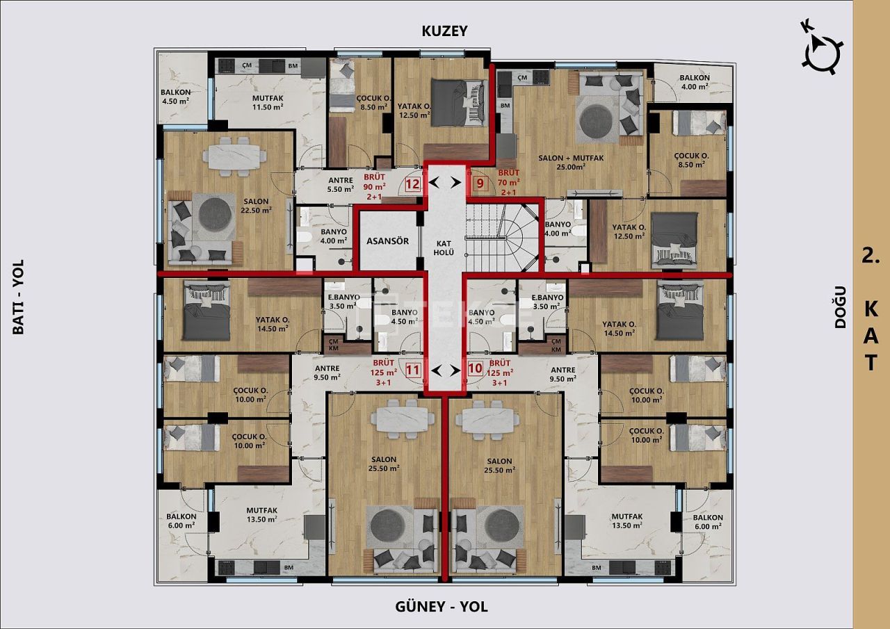 Attico a Antalya, Turchia, 190 m² - foto 14